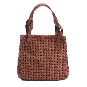 VILENCA HOLLAND Leather Woven 
Tote Bag